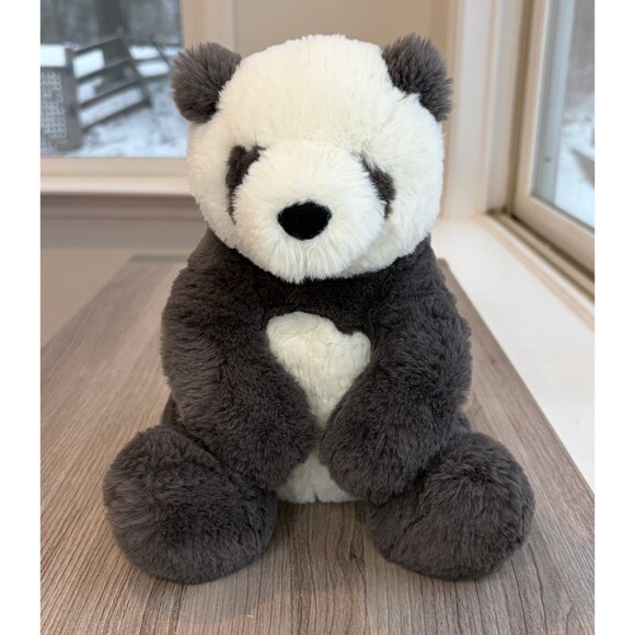 Jellycat London Medium Harry Panda Cub Plush Panda Bear Stuffed Animal 10" Soft - Picture 1 of 8